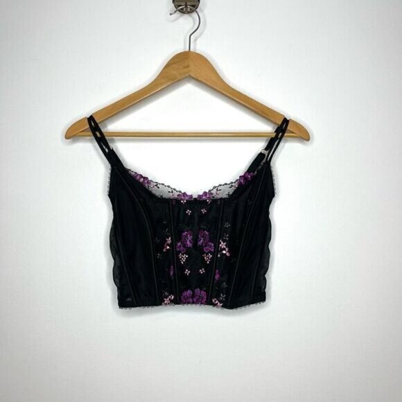 Victorias Secret Women’s Size Small Very Sexy Floral Embroidered Corset Top - Picture 2 of 10